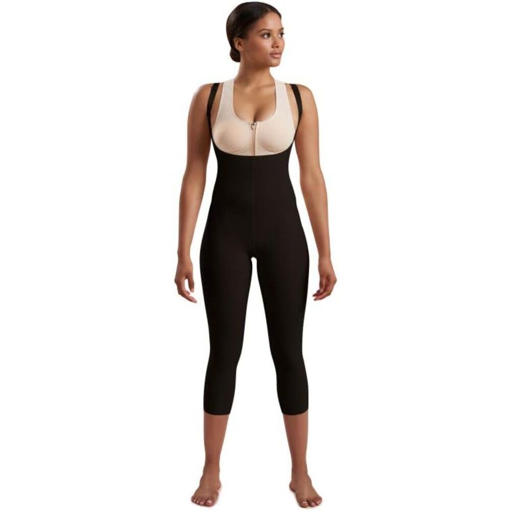 Marena SFBHM2 Compression Girdle High-Back No Closures Calf Length Black Medium